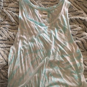 Pink tie dye tank top